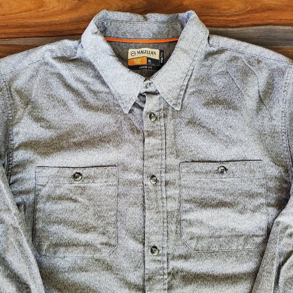 Nice Magellan Outdoors Men's Shirt, XL, Gray, Button Down, Long Sleeves - Picture 6 of 7
